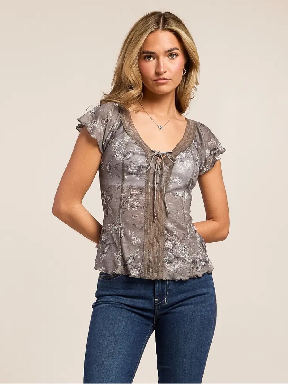 Willow + Root Floral Paisley Top